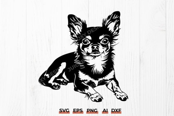 Chihuahua Laying Down SVG DXF Cut File