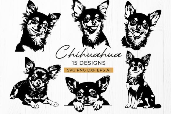 Chihuahua SVG Bundle 15 Cute Dog Designs