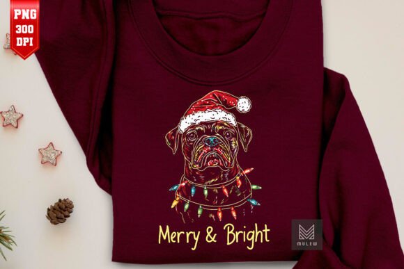 Christmas Boxer Dog Sublimation PNG
