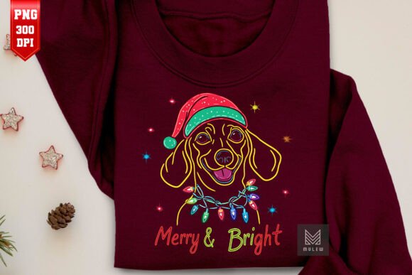 Christmas Dachshund Dog Sublimation PNG