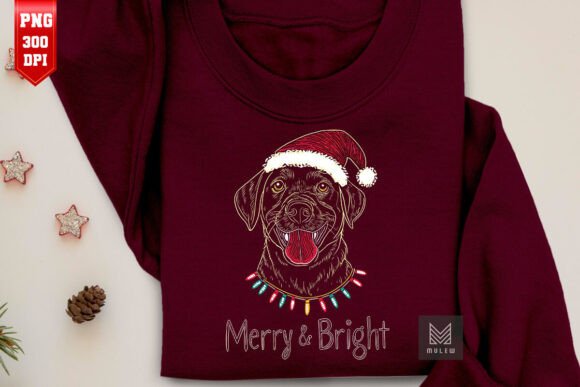 Christmas Labrador Retriever Dog PNG