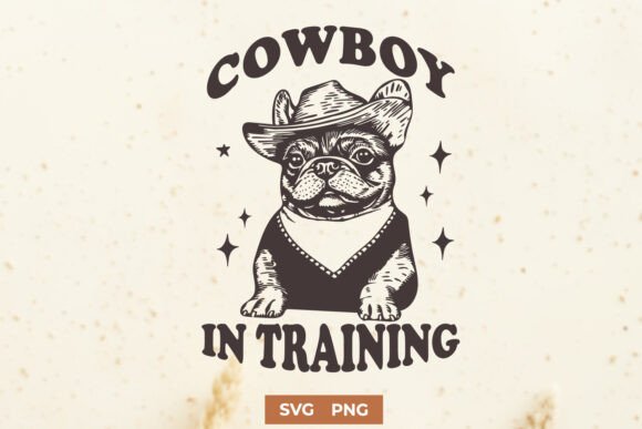 Cowboy in Training French Bulldog SVG