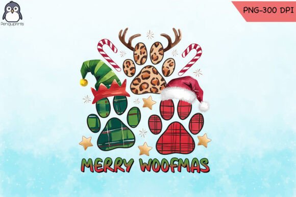 Dog Mama Merry Woofmas Christmas PNG