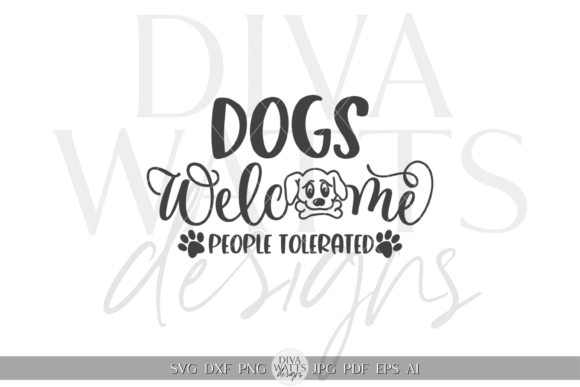 Dogs Welcome Sign Clipart SVG