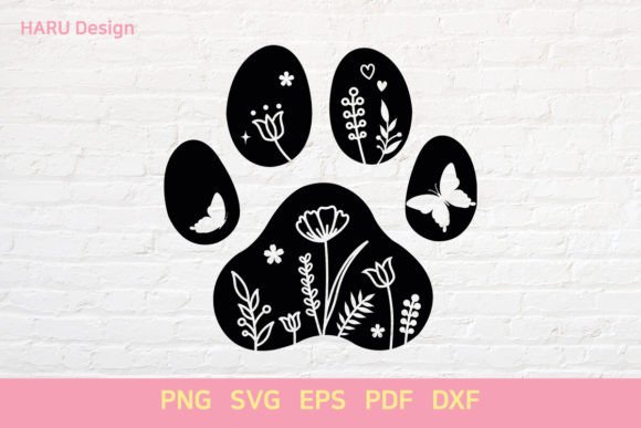 Floral Dog Paw