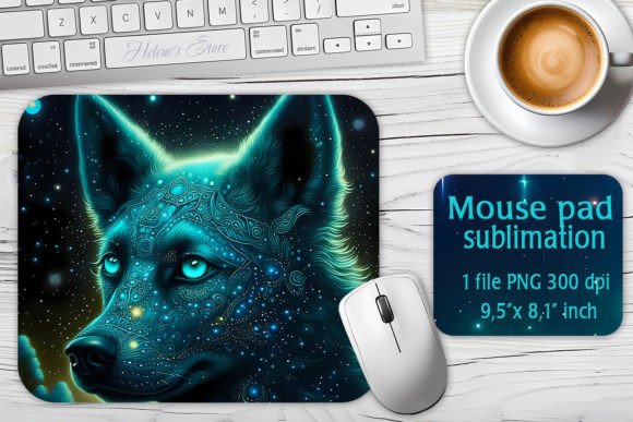 Galaxy Dog Sublimation Design
