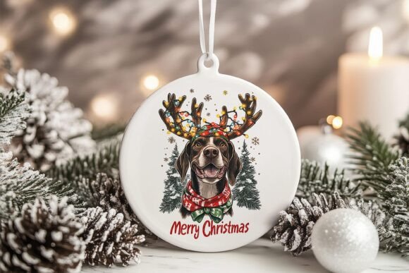 German Shepherd Dog Xmas Ornament PNG