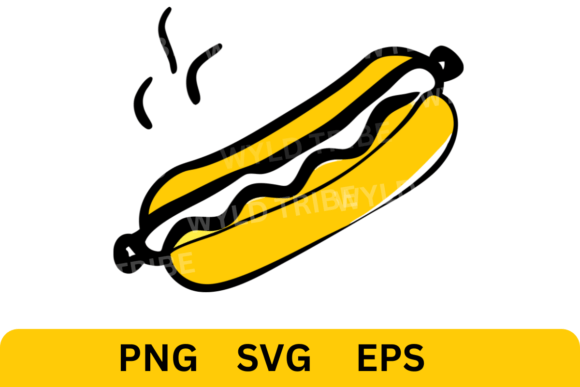 Hand Drawn Doodle Hot Dog Illustration