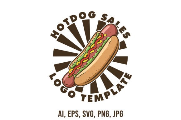 Hotdog Sales Logo Design Template