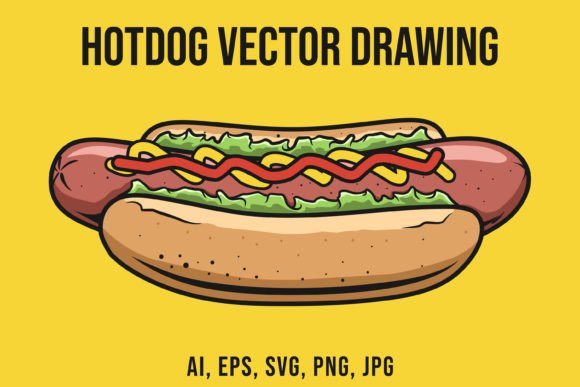 Hotdog Vector Drawing Design