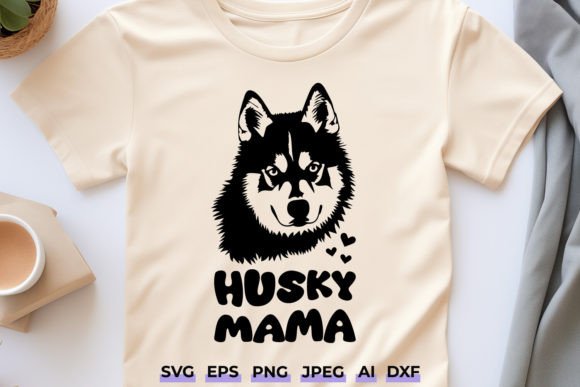 Husky Mama SVG PNG Cute Husky Dog Lover