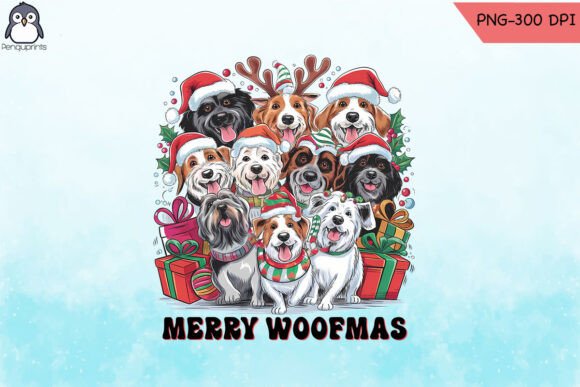 Merry Woofmas Dog Lover Xmas PNG
