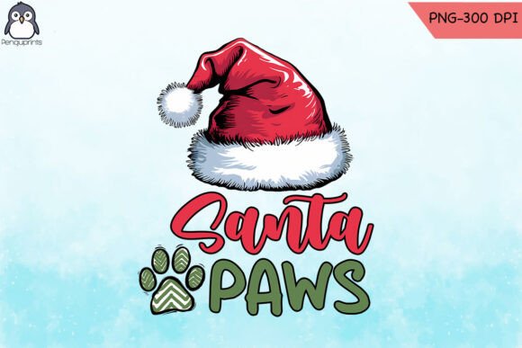 Santa Paws Dog Christmas Pet PNG