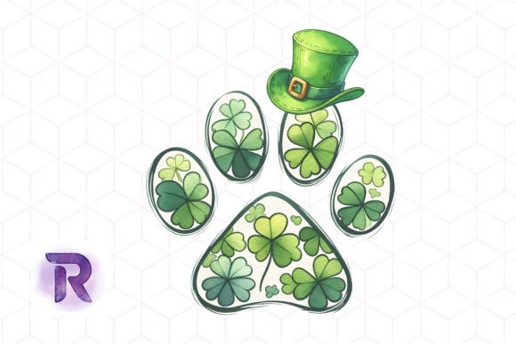 Shamrock Dog Paw PNG