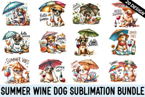 Summer Wine Dog Sublimation Bundle