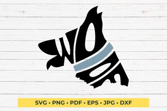 Woof SVG Cut File in Dog Shape